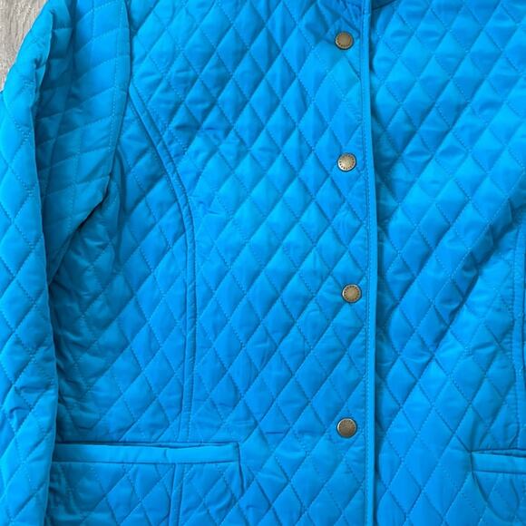Beautiful Blue Quilted Jackets by Talbots Size Small Petite - Picture 2 of 7